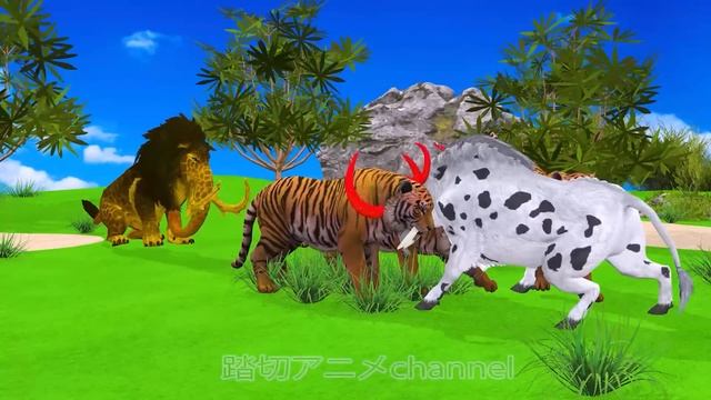 10 Mammoth Elephant Zombie Cow vs 10 Big Zombie Bull 10 Giant Lion Tiger Attack Cow Saved By Mammot смотреть онлайн