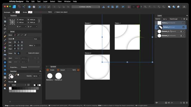 how to create patterns (ornaments) in Affinity Designer in minutes | STEP BY STEP | Example No.5 смотреть онлайн