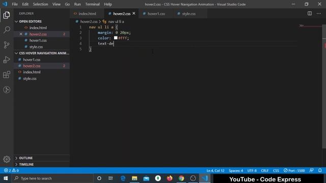 CSS Navigation Hover Effect | Menu Hover Effect | Link Hover Effect | Animated Navigation Menu смотреть онлайн