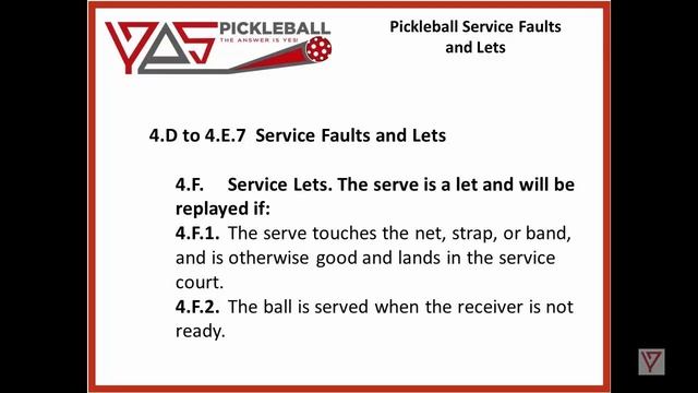 Official Pickleball Rules for Service Faults and Lets смотреть онлайн
