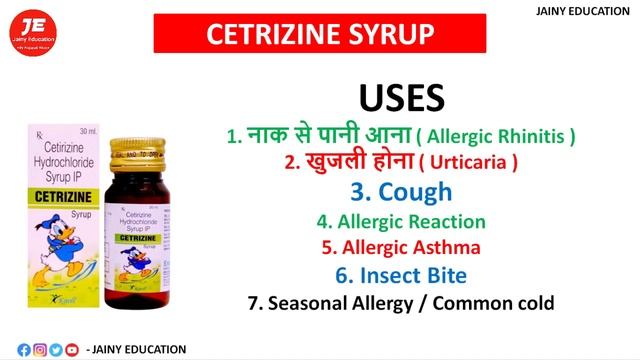 Cetirizine Syrup | Zyrtec Syrup | Cetirizine Hydrochloride Syrup | Cetirizine Syrup For Babies