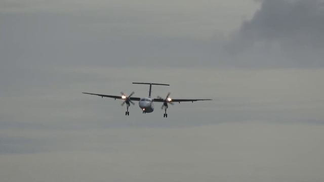 De Havilland Canada Dash 8-100 At Gdańsk Airport.