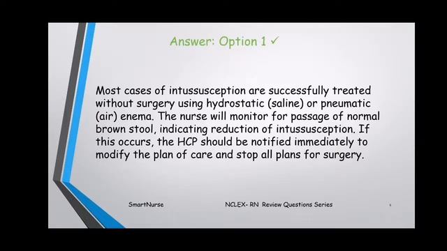 Intussusception - NCLEX-RN 2020 Questions & Answers - Pediatrics Review Series Q1 смотреть онлайн