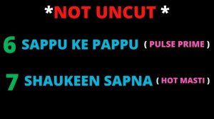 SAPNA SAPPU UNCUT WEB SERIES FULL LIST | FLIZ MOVIES | NUEFLIKS | MOODX | NEONX | MOJFLIX