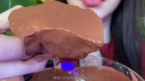 МЕЛ В КРАСНОЙ ПАСТЕ ♥️Красное сердце и Новый оскол | Chalk with red paste | ASMR