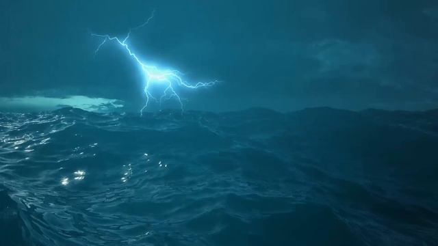Звуки грозы с дождем в океане, ШТОРМ большие волны, звуки стихии 🌧️ смотреть онлайн