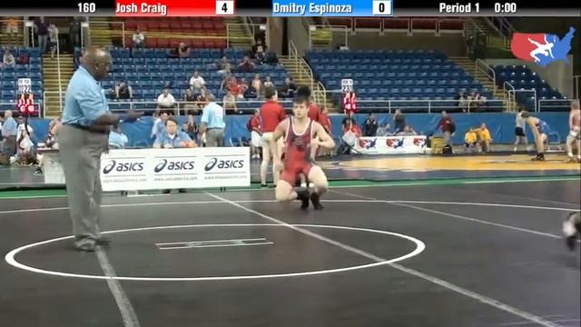 Fargo 2012 160 Round 1: Josh Craig (Texas) vs. Dmitry Espinoza (Illinois) смотреть онлайн