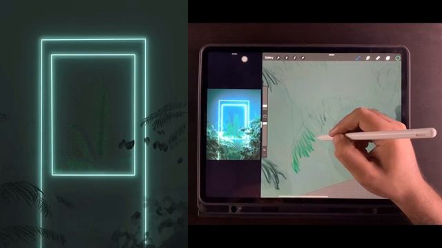 Drawing a Neon Forest on iPad Pro смотреть онлайн