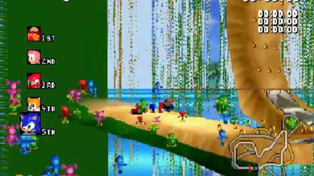 HyperGLITCH #2 - Sonic R on Sega Saturn Emulator смотреть онлайн