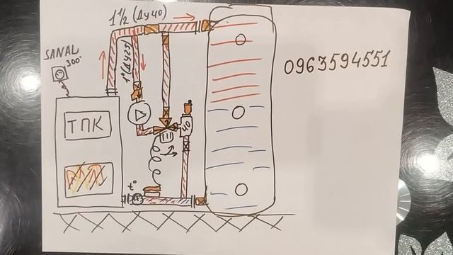 Схема котельні установка котла і буфера твердопаливний як правильно підключити 1776141 1742100 смотреть онлайн