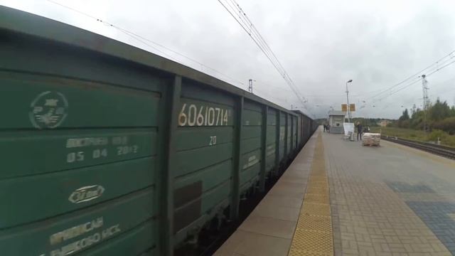 Электровозы ВЛ11-523\613Б с грузовым поездом станция Крёкшино 23.09.2016 смотреть онлайн