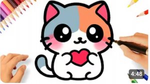 КАК НАРИСОВАТЬ ЛЕГКОГО КАВАИЙНОГО КОТЕНКА ШАГ ЗА ШАГОМ 💟