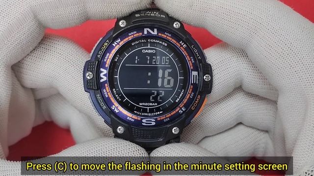 How to set time on Casio SGW-100 смотреть онлайн