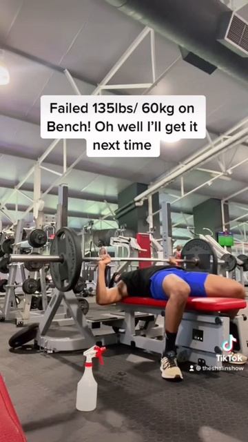Failed 135lbs Bench Press #shorts смотреть онлайн