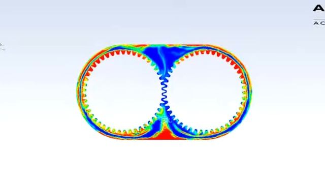 Gear Box Fluid Sloshing Simulation (30% Immersion condition) смотреть онлайн