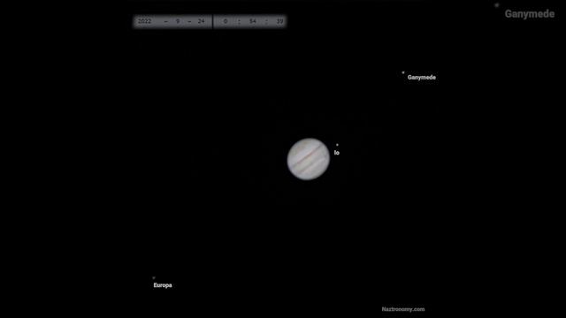 Timelapse of Jupiter Rotating and its Moons 🌑 orbiting thru my Telescope смотреть онлайн
