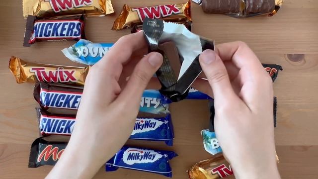 A Lot Of Snickers Mars Bounty Twix MilkyWay ASMR Opening | Satisfying Video