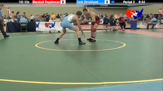 University Nat`ls FS 74 KG / 163 lbs: Marshall Peppleman vs. Zack Strickland смотреть онлайн