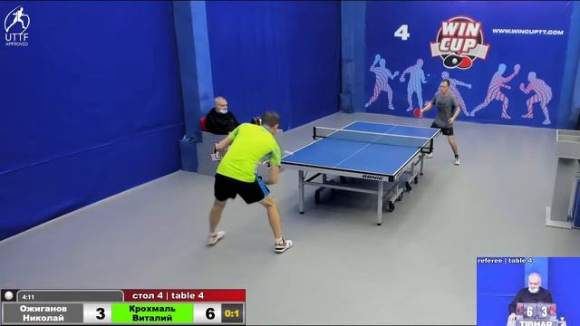13:00 Ожиганов Николай 0-3 Крохмаль Виталий стол 4 ЮГ-1 05.12.21 смотреть онлайн