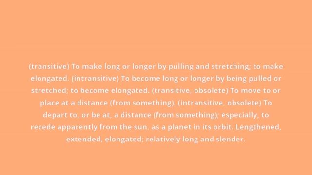 what is the meaning of elongate смотреть онлайн