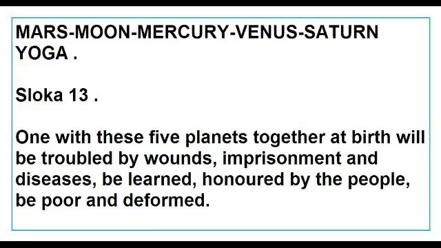 MARS MOON MERCURY VENUS SATURN YOGA смотреть онлайн