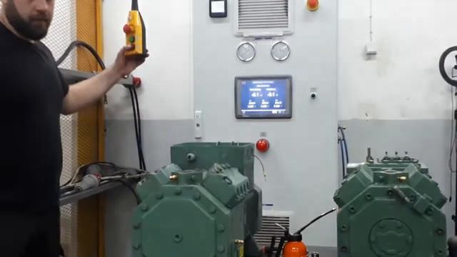 4TES-9Y-40P Bitzer Pistonlu Kompresör Çalıştırma Testi & 4TES-9Y-40P Bitzer  Compressor Run Test