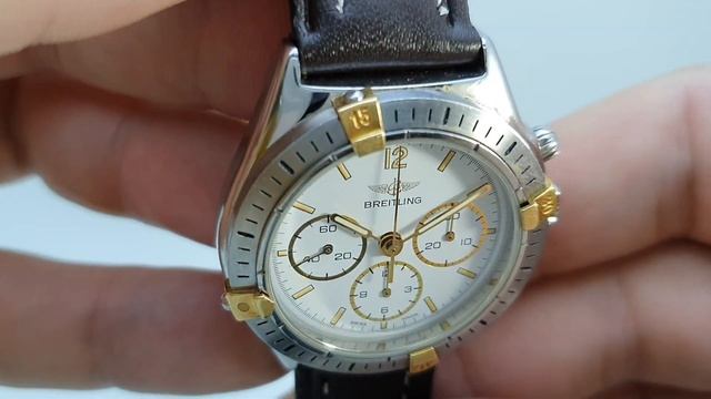 c1987 Breitling Callisto men's vintage chronograph watch. Model reference 80520N смотреть онлайн