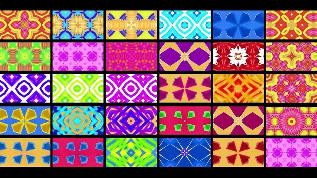 30 видеофонов. 3D Калейдоскоп. Зацикленные видео. 30 Kaleidoscope backgrounds, loop. смотреть онлайн