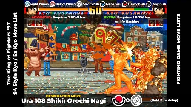94 STYLE KYO / EX KYO MOVE LIST - The King of Fighters '97 (KOF97) смотреть онлайн