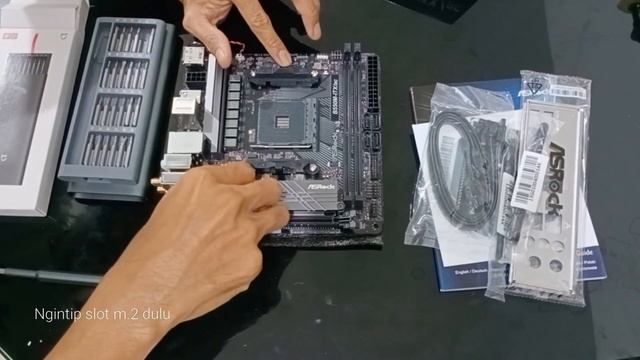 UNBOXING Motherboard ASRock B550M-ITX/ac | B550-ITX TERMURAH