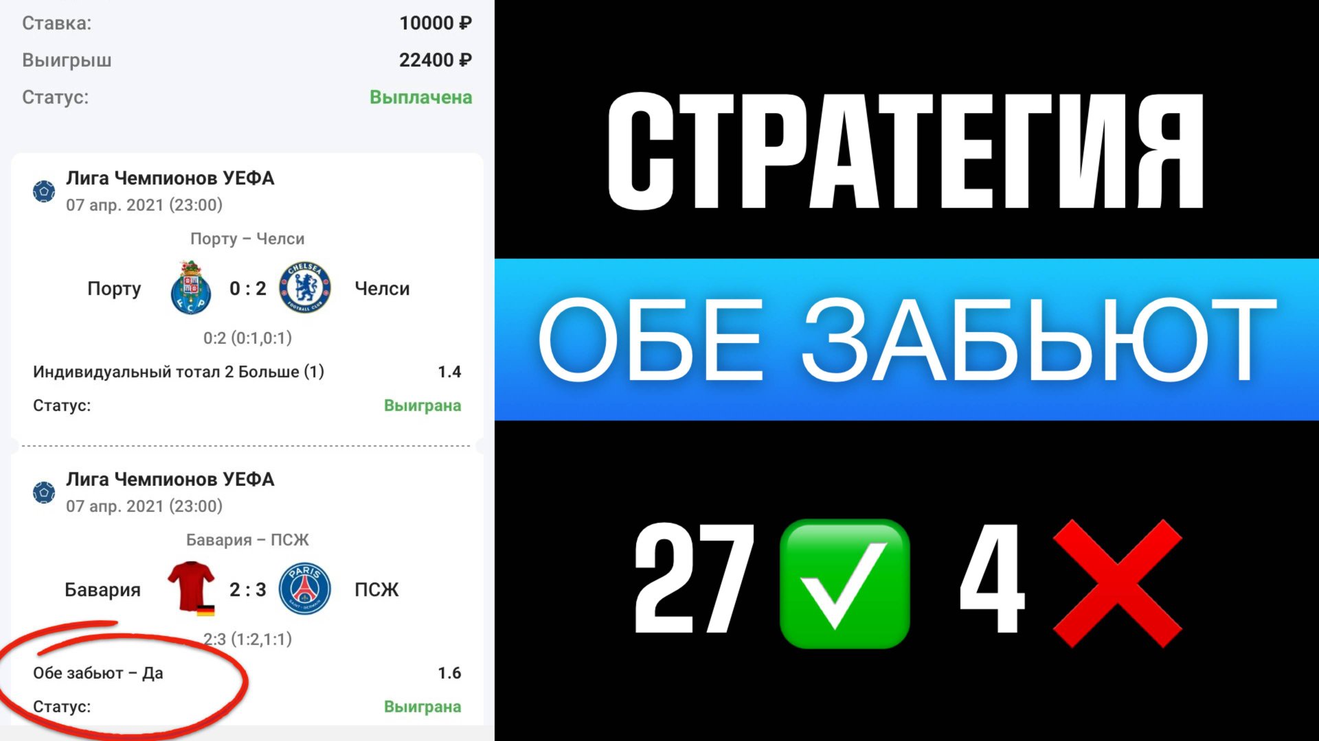 ✅ ПРИБЫЛЬНАЯ СТРАТЕГИЯ на ОБЕ ЗАБЬЮТ - Ставки на Футбол смотреть онлайн