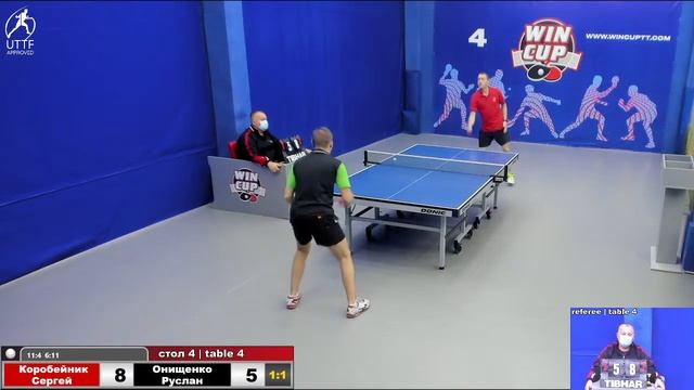 21:00 Коробейник Сергей 2-3 Онищенко Руслан стол 4 ЮГ-3 02.02.22 смотреть онлайн
