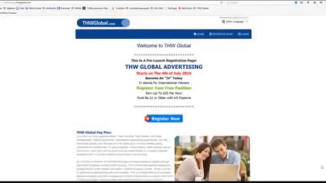 THW Global заработок без вложений 25$ в час YouTube смотреть онлайн