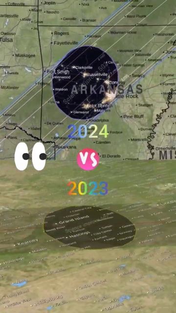 2024 VS 2023 The Path Of Totality..🙄🤔 #shorts #earth #space смотреть онлайн