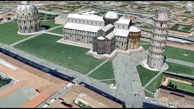 Tower of Pisa: Google Earth by Modified GPS Track Log & True Video смотреть онлайн