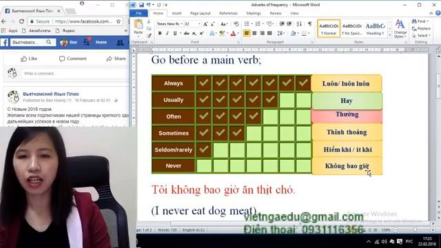[Việt Nga] Урок | Вьетнамский Язык Плюс| Adverbs of frequency смотреть онлайн