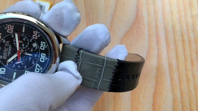 Мужские часы Invicta 22287 Russian Diver Grey Black Leather Limited Ed смотреть онлайн