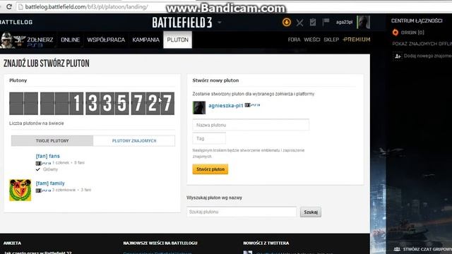 jak zalozyc gildie pluton w battlefield 3