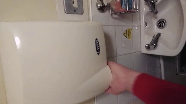 Unbranded vintage sink with new tap Emma's hygiene hand dryer at Tanfield railway Station смотреть онлайн