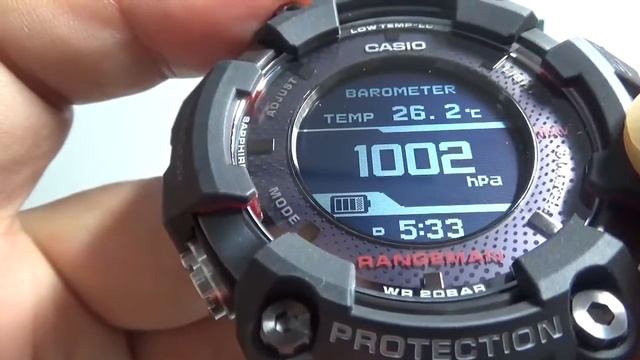 GPR-B1000-1JR CASIO 2018 G-SHOCK Rangeman GPS Men's Watch GPR-B1000-1