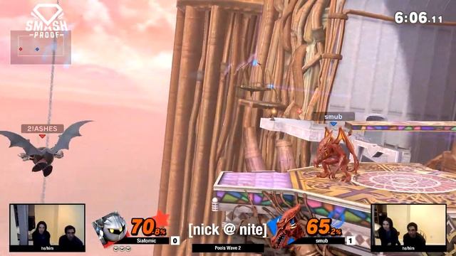 Nick @ Nite Invitational: Pools - Siatomic (Meta Knight) Vs smub (Ridley) SSBU Singles смотреть онлайн