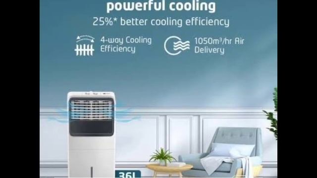 Orient Electric Snowbreeze Slim CD5501H 55 litres Air Cooler (White/Dark Grey) смотреть онлайн
