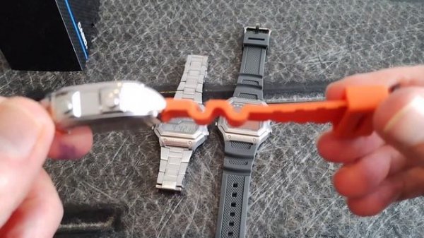 NEW CASIO AE-1200 STEEL CASE UPGRADE with ORANGE strap and faceplate.