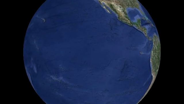 Planet Earth Globe Animation, Rotation 360 Degrees,  Inclination 0 Degrees, Freeware