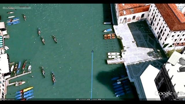 Venice/Venezia Gondola Google Earth Tour from GPS Track Log смотреть онлайн