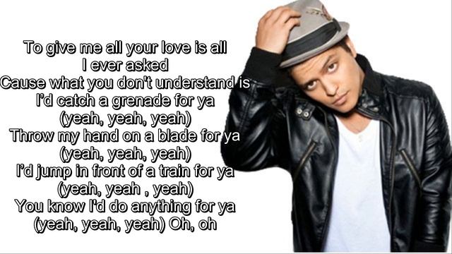 Bruno Mars - Grenade ( Lyrics + Pictures ) смотреть онлайн
