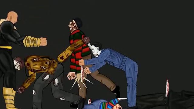 Black Adam Vs Jason,freddy,chucky,michael,ghost,face