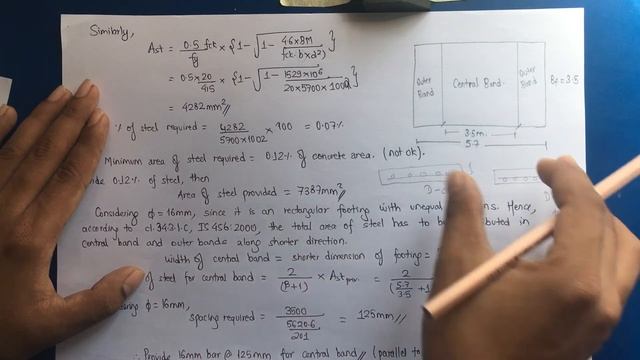 Design of Isolated Footing with Axial Load and Moment | Nominal Rebar at Top face | IOE TU PU MU | смотреть онлайн