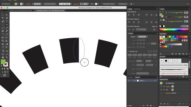 Rotating Snakes - Optical Illusions in Illustrator - Adobe Illustrator Tutorial смотреть онлайн