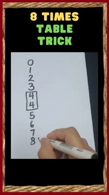 8 TIMES TABLE TRICK